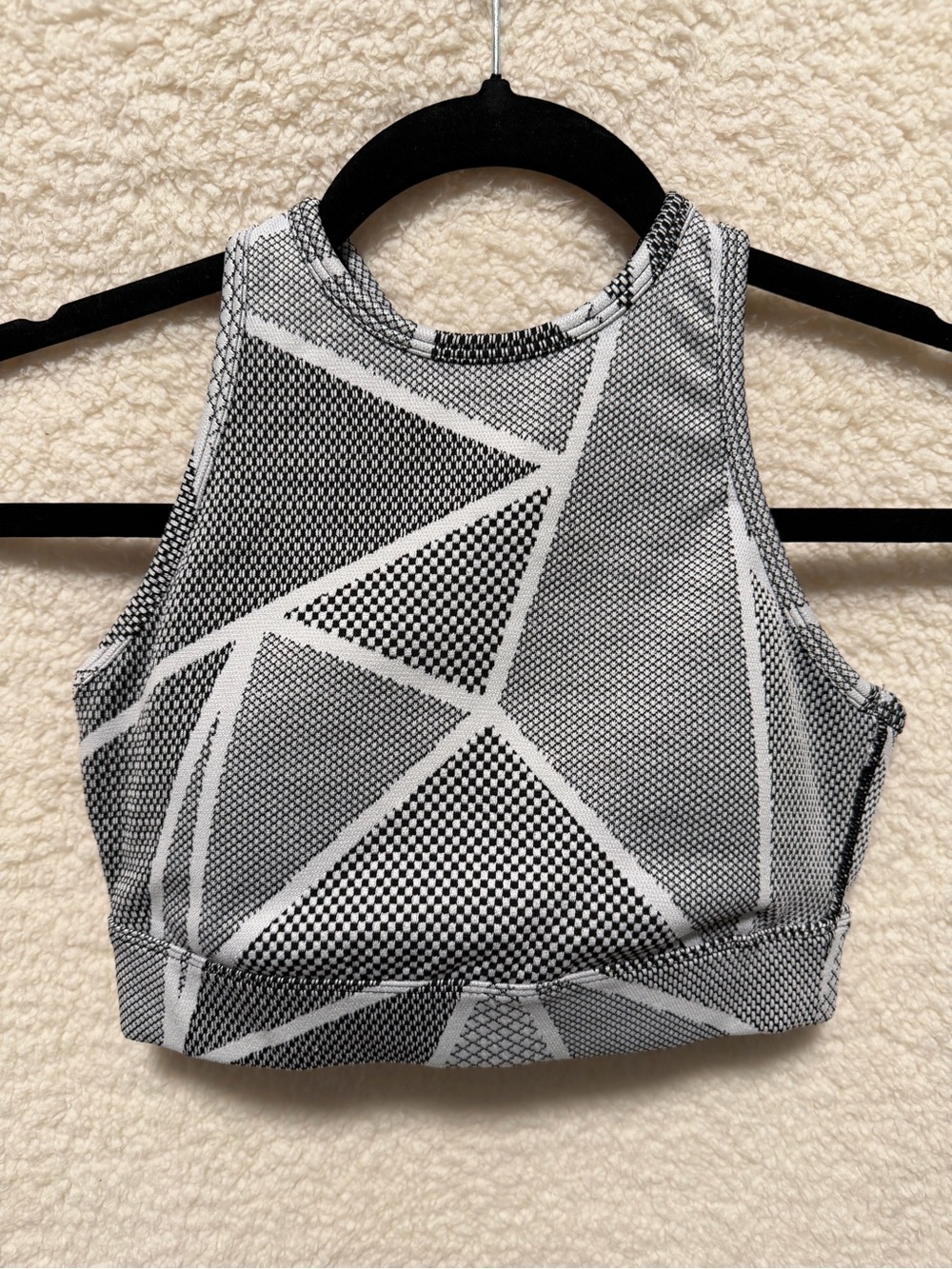 Black White Sports Bra Racerback RACHEL Rachel Roy Small 14-17P 11-14B NWOT C39